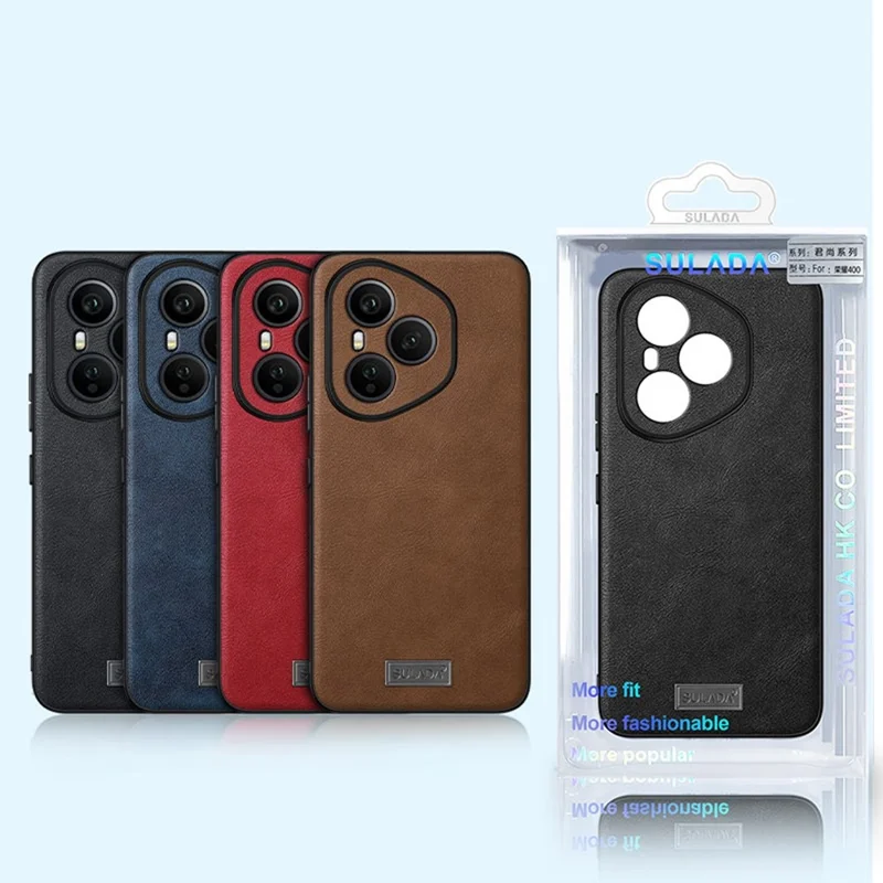 SULADA per Honor 400 Pro 5G (Globale) Cover in Pelle PU + TPU + PC Posteriore per Telefono - Nero