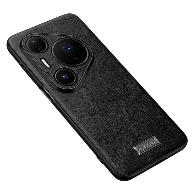 SULADA Hülle für Huawei Pura 80 Pro - Schwarze Ledertasche aus PU-Leder + TPU + PC Rückseite