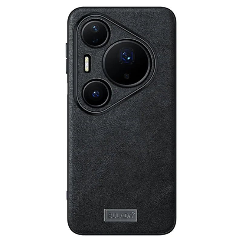 SULADA Hülle für Huawei Pura 80 Pro - Schwarze Ledertasche aus PU-Leder + TPU + PC Rückseite
