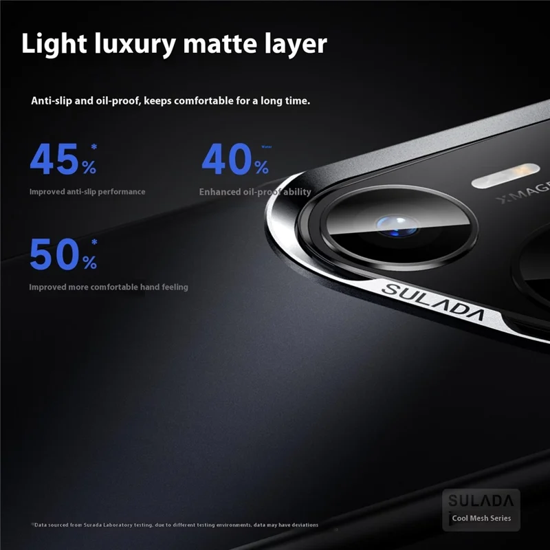 SULADA pour Huawei Pura 80 Ultra Étui PC+TPU Antichoc Mat Protection Téléphone - Noir