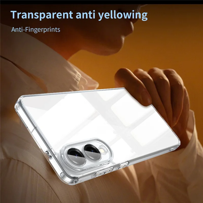 For Samsung Galaxy S25 Edge Case TPU + Acrylic Phone Back Cover Anti Yellowing - Transparent