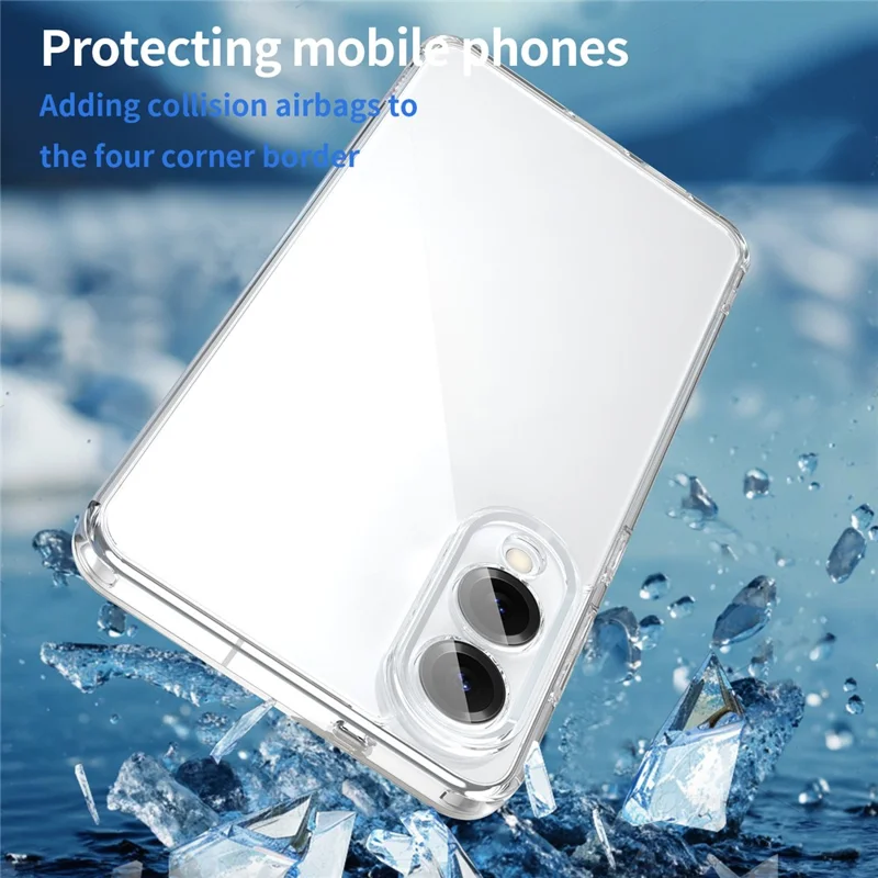 For Samsung Galaxy S25 Edge Case TPU + Acrylic Phone Back Cover Anti Yellowing - Transparent