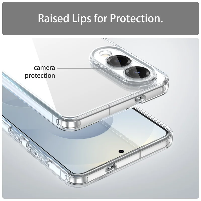 For Samsung Galaxy S25 Edge Case TPU + Acrylic Phone Back Cover Anti Yellowing - Transparent