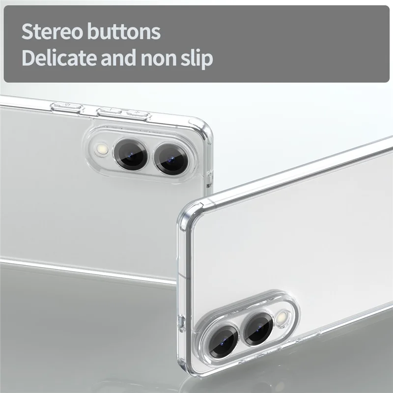 For Samsung Galaxy S25 Edge Case TPU + Acrylic Phone Back Cover Anti Yellowing - Transparent