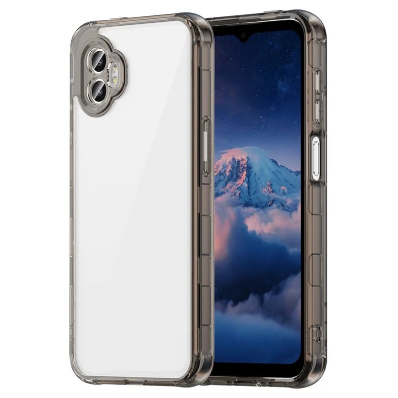 For Samsung Galaxy XCover7 Pro Case TPU + Acrylic Phone Back Cover Anti Yellowing - Black