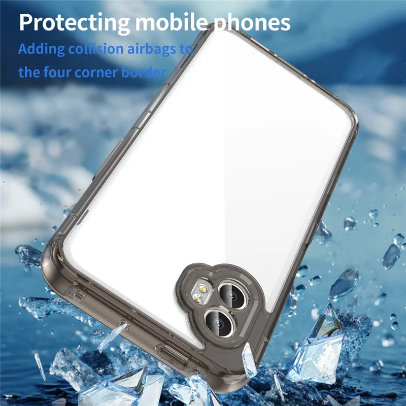 For Samsung Galaxy XCover7 Pro Case TPU + Acrylic Phone Back Cover Anti Yellowing - Black