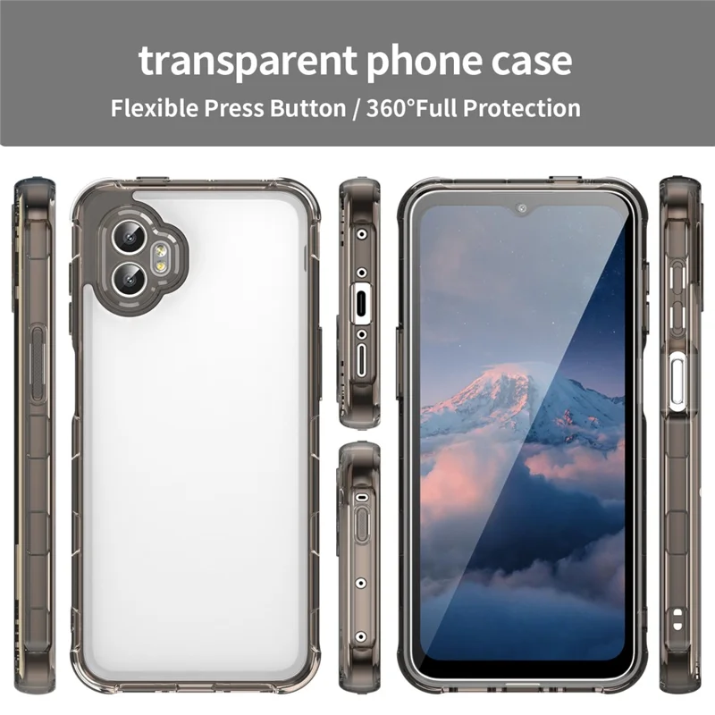 For Samsung Galaxy XCover7 Pro Case TPU + Acrylic Phone Back Cover Anti Yellowing - Black