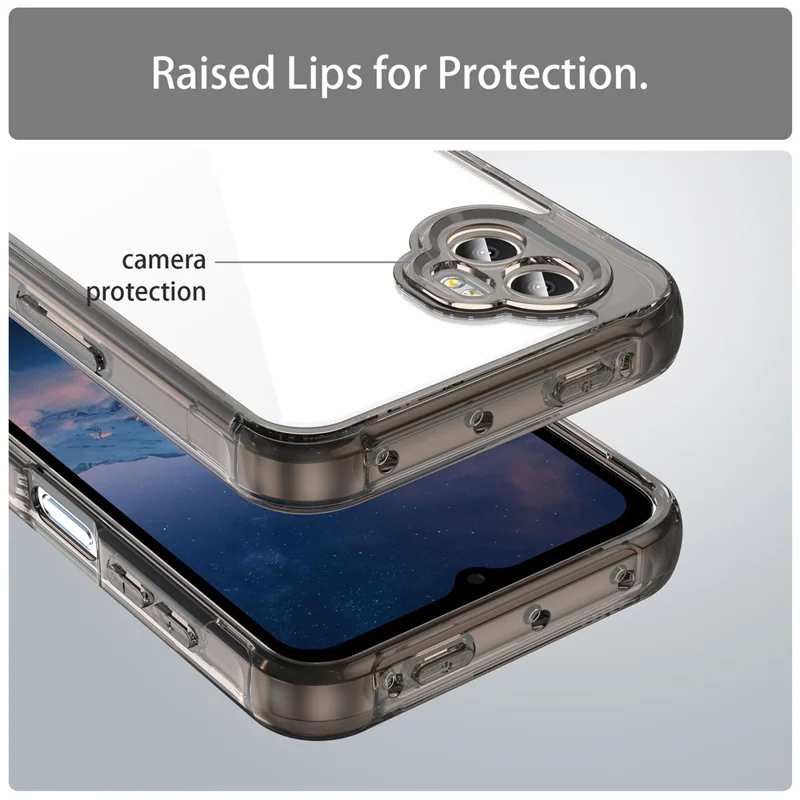 For Samsung Galaxy XCover7 Pro Case TPU + Acrylic Phone Back Cover Anti Yellowing - Black