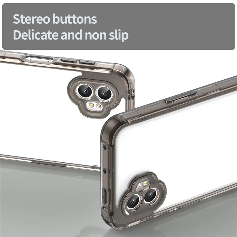 For Samsung Galaxy XCover7 Pro Case TPU + Acrylic Phone Back Cover Anti Yellowing - Black