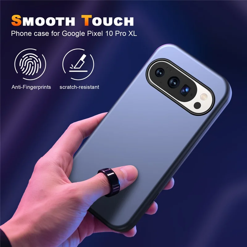 GW03 Pour Étui Google Pixel 10 Pro XL Coque TPU + PC Double Protection Antichoc - Bleu Foncé