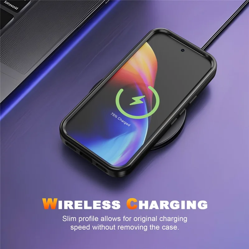 GW03 For Google Pixel 10 Pro XL Case TPU + PC Phone Cover Dual Layer Shockproof - Black
