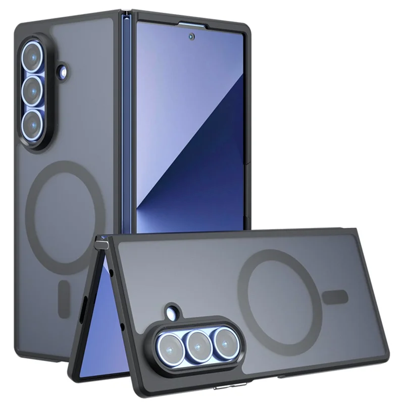 Étui compatible avec Samsung Galaxy Z Fold7 5G avec MagSafe, en TPU + peau mate en PC, housse de téléphone tactile