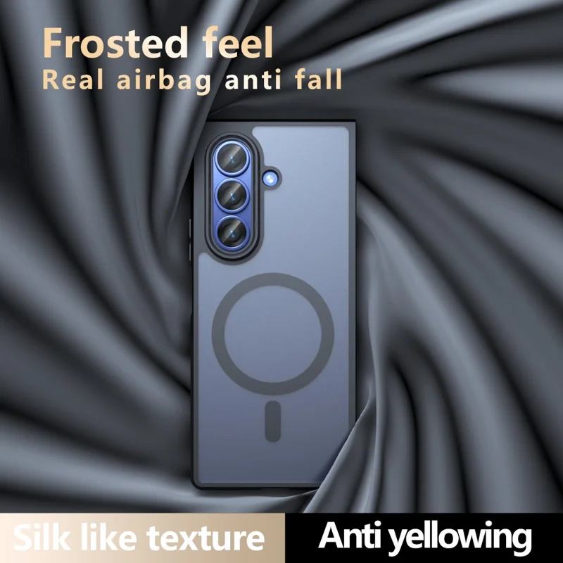 Étui compatible avec Samsung Galaxy Z Fold7 5G avec MagSafe, en TPU + peau mate en PC, housse de téléphone tactile