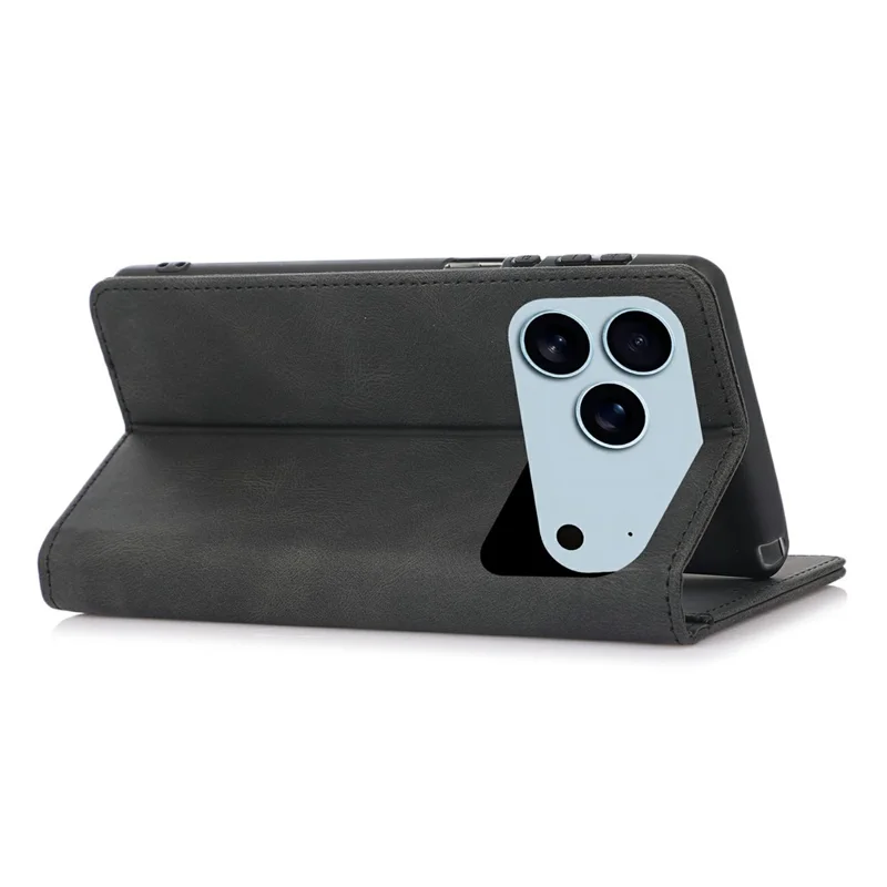 For iPhone 18 Pro Max / 17 Pro Max Case Wallet Magnetic Closing Leather Flip Phone Cover - Black