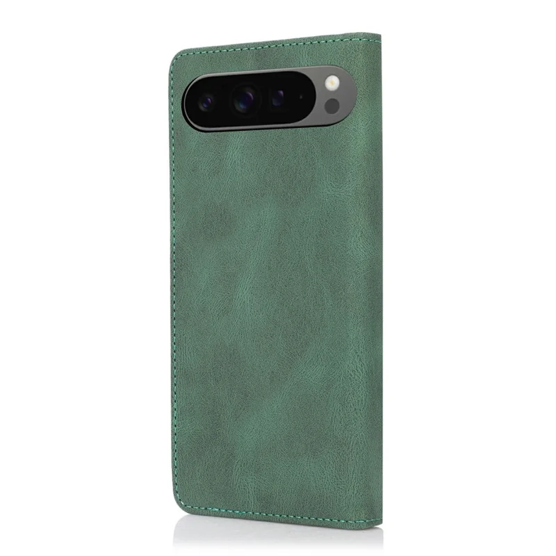 Чехол-книжка для Google Pixel 10 Pro XL / Pixel 9 Pro XL с магнитным замком, из кожи - Зеленый