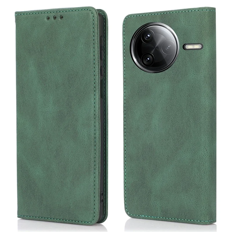 For Xiaomi Redmi K80 Pro 5G / Poco F7 Ultra 5G Case Wallet Magnetic Closing Leather Flip Phone Cover - Green