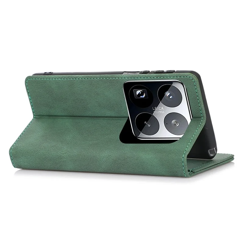 Cover a portafoglio magnetico in pelle per Xiaomi 15 Pro - Verde