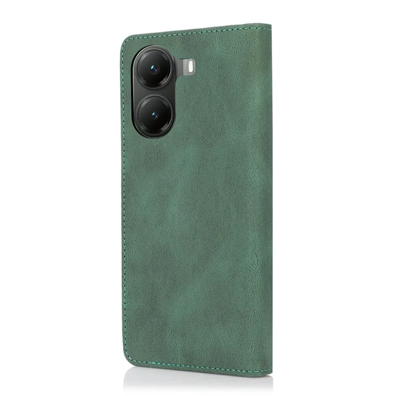 Capa Carteira para Xiaomi Poco X7 Pro 5G / Redmi Turbo 4 5G com Fechamento Magnético em Couro - Verde