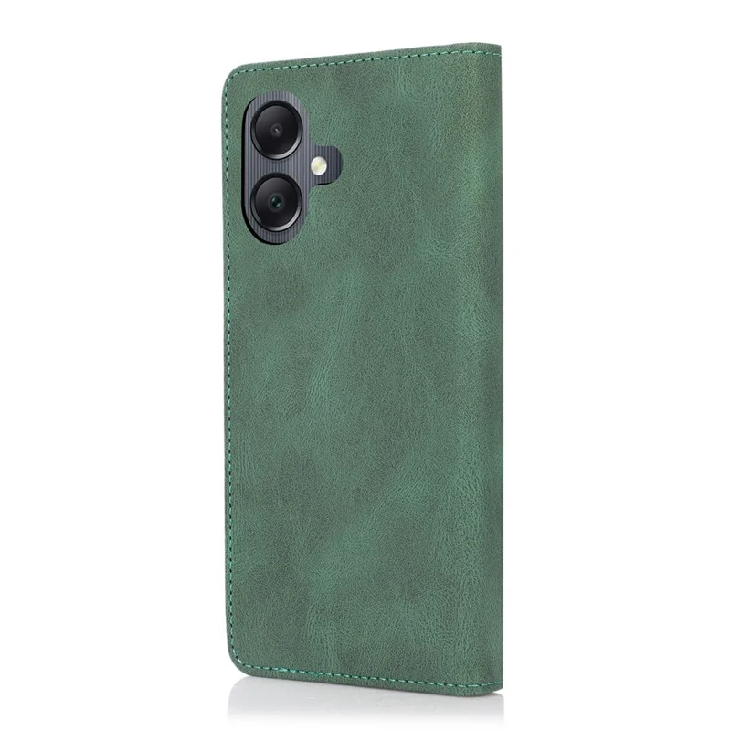 Funda tipo cartera para Samsung Galaxy A06 4G / A07 con cierre magnético y tapa de cuero - Verde