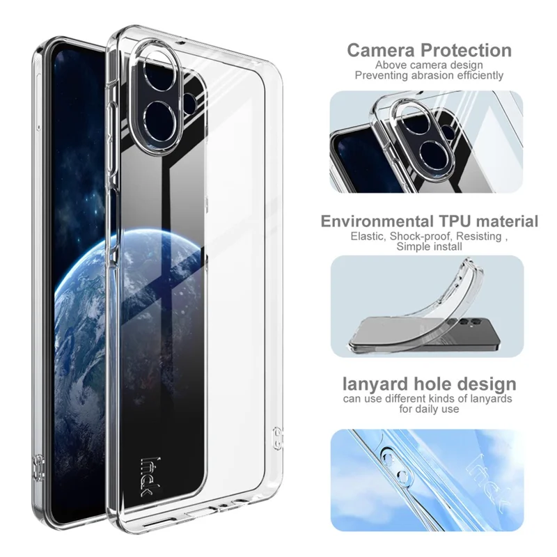 Funda IMAK UX-5 Series para Samsung Galaxy A07 4G Anticaídas de TPU Transparente Slim