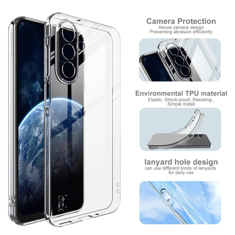 IMAK UX-5 Serie per Samsung Galaxy A17 5G Custodia Antiurto TPU Trasparente Slim Back Shell