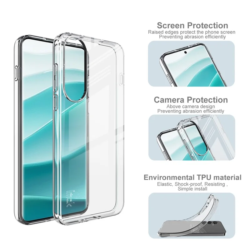 IMAK UX-10 Serie per OnePlus Ace 5 Ultra 5G / Nord 5 5G Cover Trasparente per Cellulare in Morbido TPU