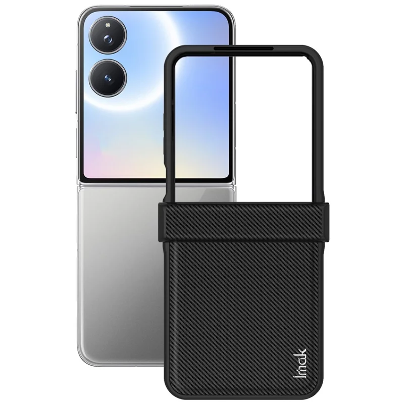IMAK Ruiyi Series for Xiaomi Mix Flip 2 Case Carbon Fiber Texture Leather + PC Phone Cover