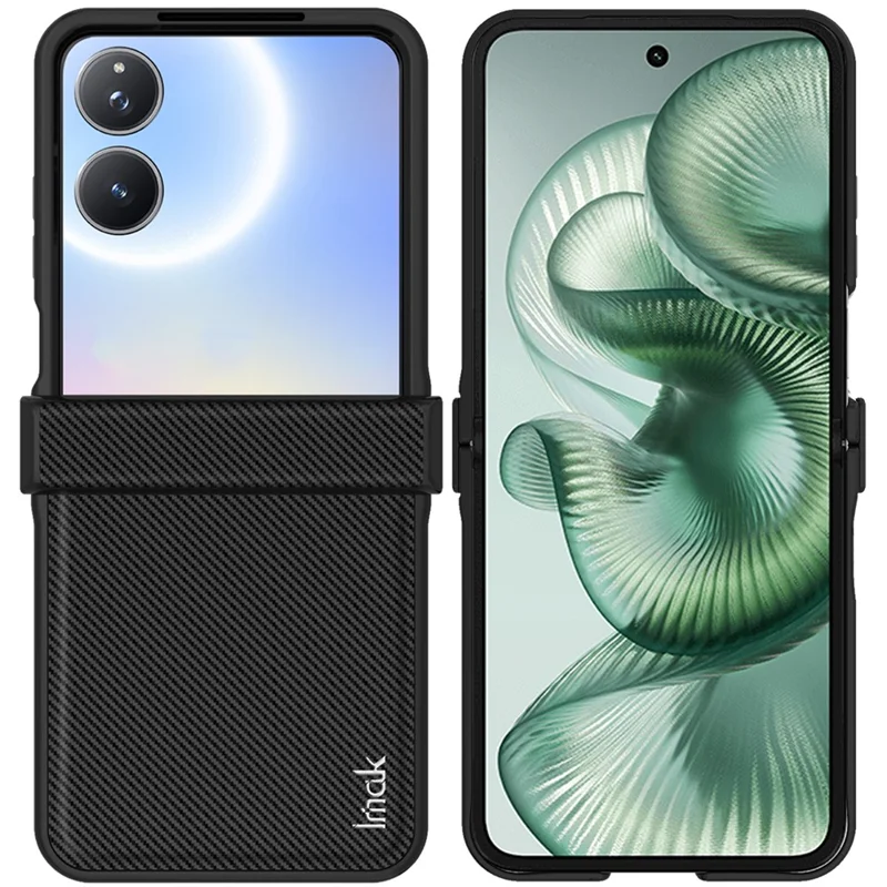 IMAK Ruiyi Series for Xiaomi Mix Flip 2 Case Carbon Fiber Texture Leather + PC Phone Cover