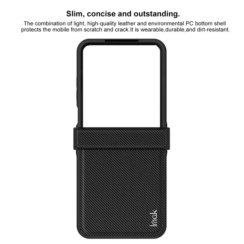 IMAK Ruiyi Series for Xiaomi Mix Flip 2 Case Carbon Fiber Texture Leather + PC Phone Cover
