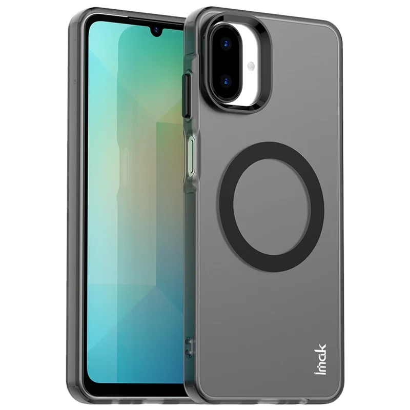 IMAK Pour Samsung Galaxy A07 Étui Compatible avec MagSafe PC + TPU Coque de Protection Arrière pour Téléphone - Noir