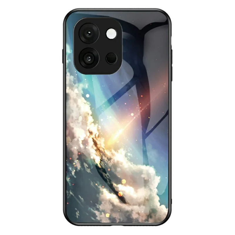 For OnePlus 13T 5G Case Starry Sky Pattern Tempered Glass Phone Cover - Bright Starry Sky