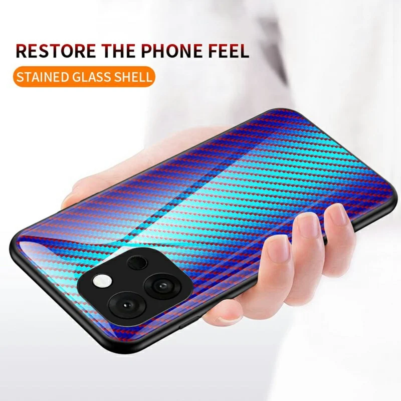 For OnePlus 13T 5G Case Tempered Glass Shockproof Phone Cover - Colorful Fiber