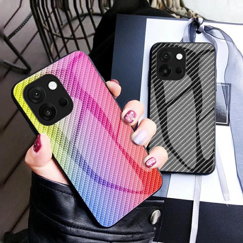 For OnePlus 13T 5G Case Tempered Glass Shockproof Phone Cover - Colorful Fiber