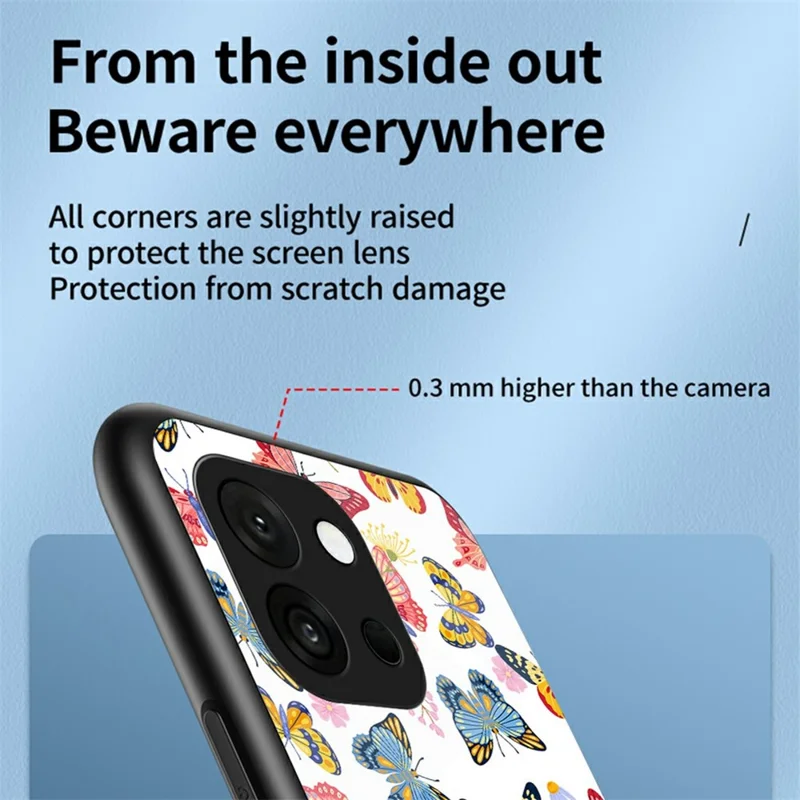Cover per OnePlus 13T 5G Modello Farfalla TPU + Vetro Temperato Custodia Protettiva per Telefono - Farfalla Colorata