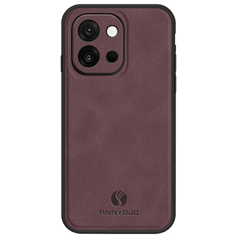 ANNYOJO per OnePlus 13T 5G Cover in Pelle PU + PC + TPU Antiurto per Retro Telefono - Rosso Vino