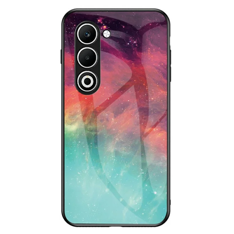 For Oppo A5 5G Case Starry Sky Pattern Tempered Glass Phone Cover - Color Starry Sky