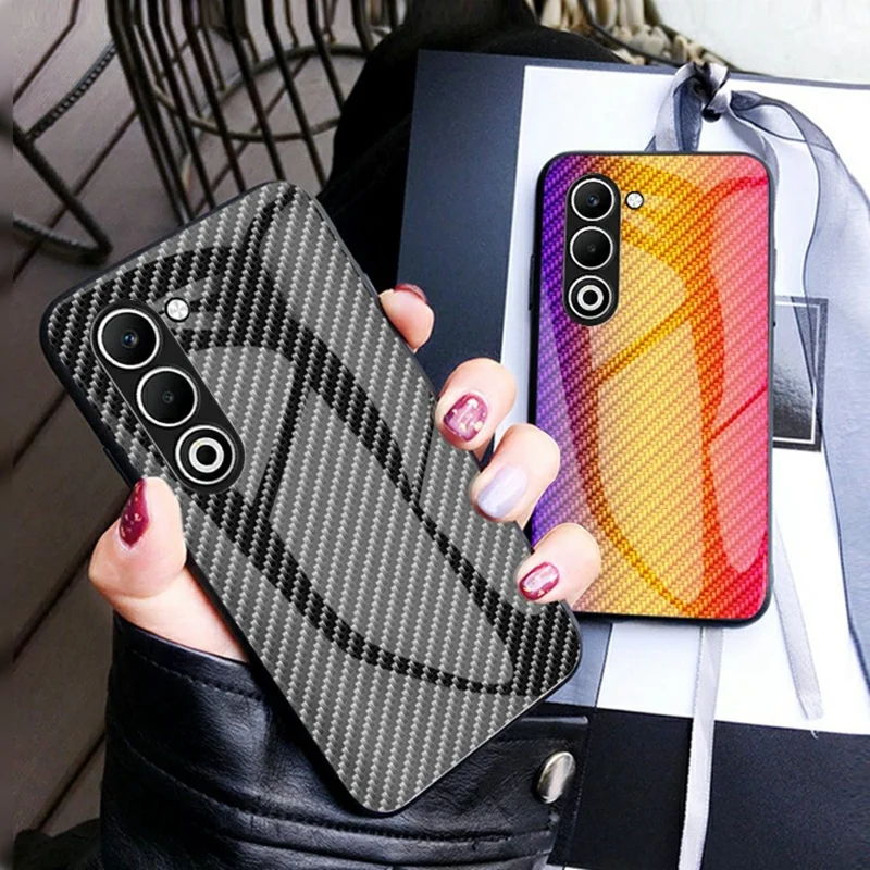 For Oppo A5 5G Case Tempered Glass Shockproof Phone Cover - Colorful Fiber