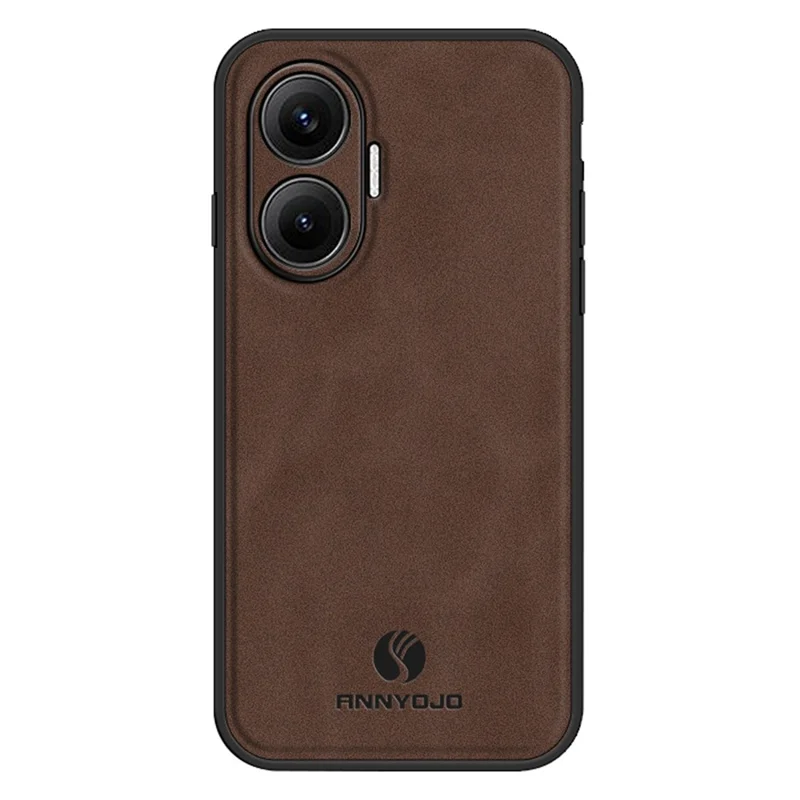 Étui pour Xiaomi Poco F7 5G / Redmi Turbo 4 Pro 5G en cuir PU + PC + TPU anti-chute - Café