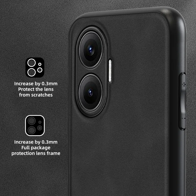 Étui pour Xiaomi Poco F7 5G / Redmi Turbo 4 Pro 5G en cuir PU + PC + TPU anti-chute - Café