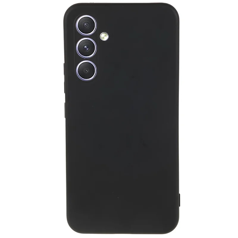 For Samsung Galaxy S24 FE Case TPU Back Soft Anti-Scratch Fiber Lining Phone Cover - Black