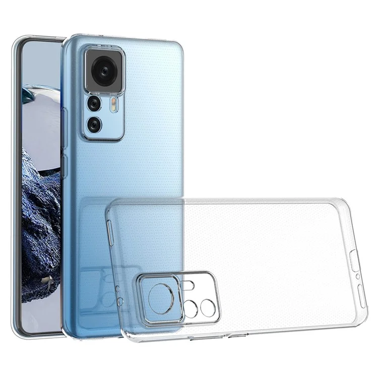Для Xiaomi 12T Pro 5G Ultra Slim Protective Phone Cover Transparent TPU Case with Precise Cutout Lens Protection