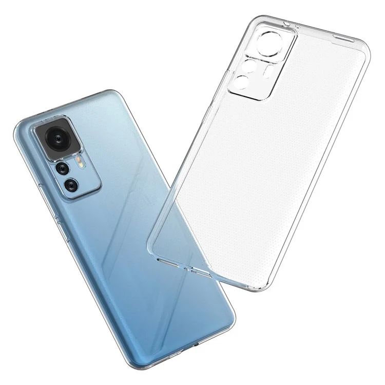 Для Xiaomi 12T Pro 5G Ultra Slim Protective Phone Cover Transparent TPU Case with Precise Cutout Lens Protection