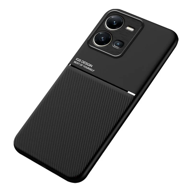 WOBURN Cover per Vivo Y35 / Vivo Y22s / Vivo Y22, TPU Silicone e PC Antiurto Custodia con Girevole Anello, Traslucido Glassato Anti-Impronta Protettiva Case, Blu Reale