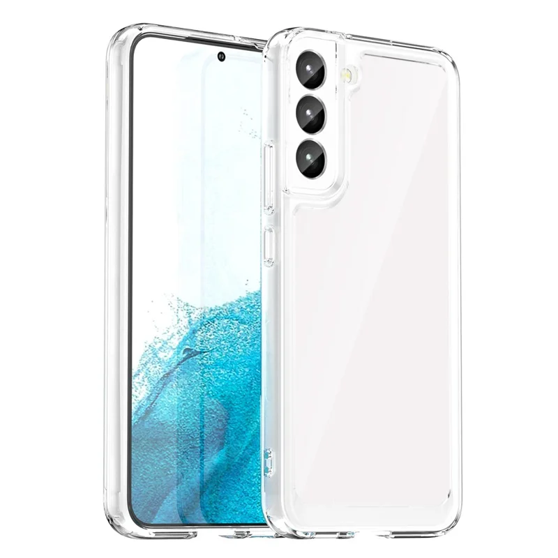 For Samsung Galaxy S23 TPU + Acrylic Hybrid Case Shockproof Protective Phone Cover - Transparent