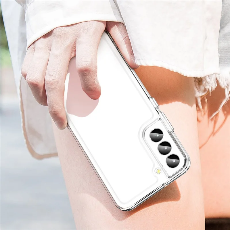 For Samsung Galaxy S23 TPU + Acrylic Hybrid Case Shockproof Protective Phone Cover - Transparent