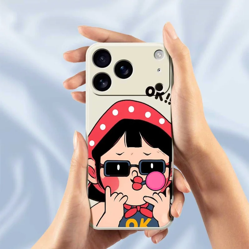 For iPhone 17 Pro Case Cute Kid Pattern Printing Straight Edge TPU Phone Back Cover - Green