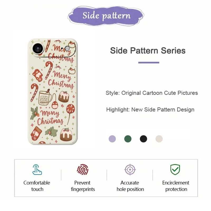 TPU-telefoonhoesje met kerstprint en rechte rand voor iPhone Air - Beige