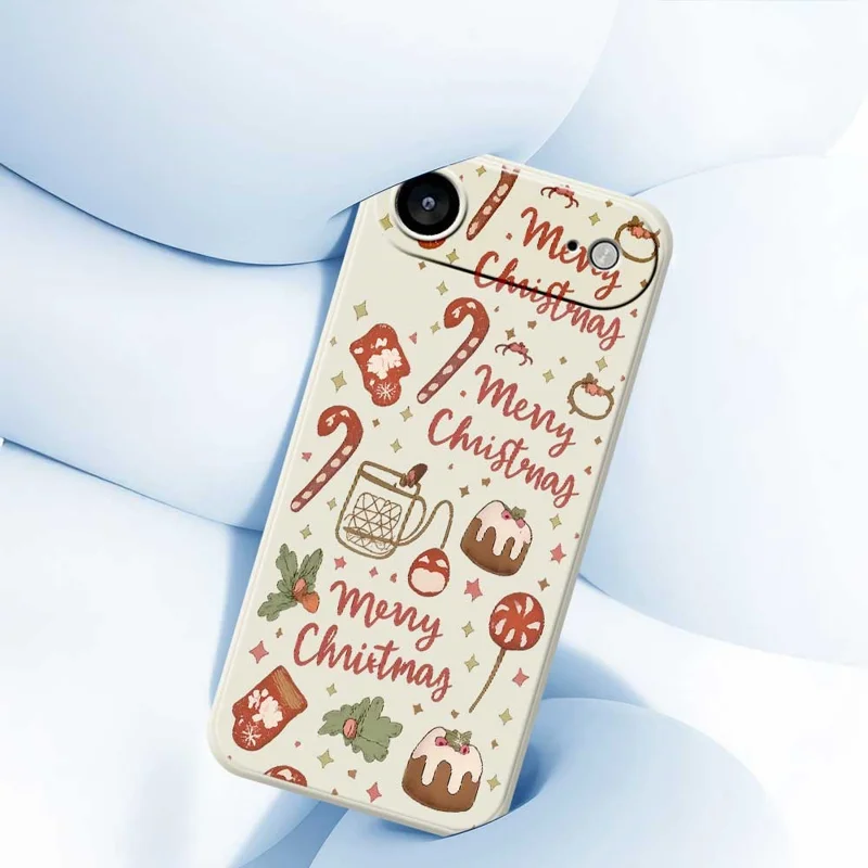 TPU-telefoonhoesje met kerstprint en rechte rand voor iPhone Air - Beige