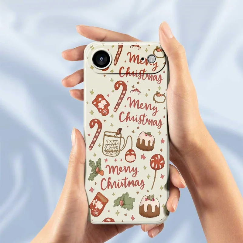 TPU-telefoonhoesje met kerstprint en rechte rand voor iPhone Air - Beige