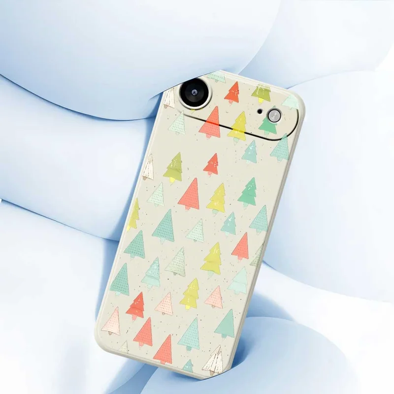 TPU-telefoonhoesje met kleurrijk bomenpatroon voor iPhone Air, rechte rand, beige